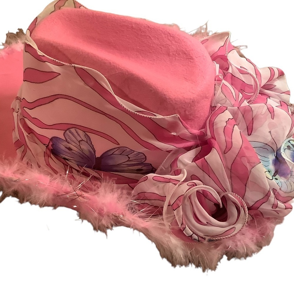 Pink Felt Party Cowboy Hat - Picture 5 of 7
